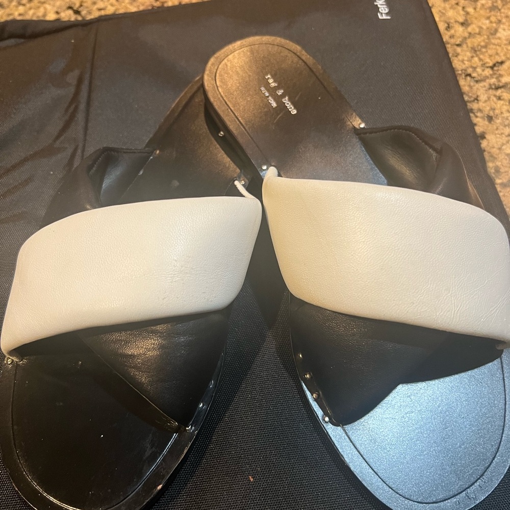 Rag and Bone Cross over black and white slides